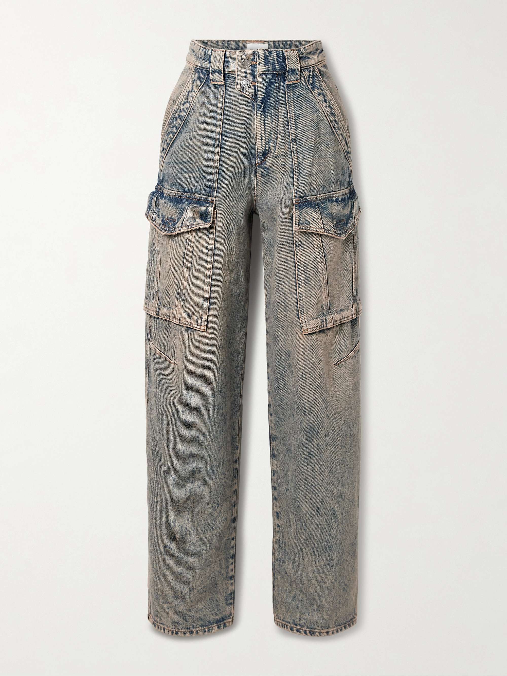 MARANT ÉTOILE Heilani high-rise straight-leg cargo jeans | NET-A-PORTER