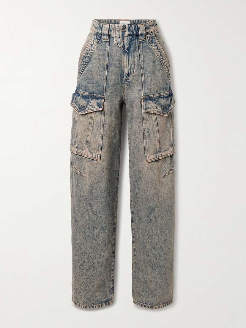 Marant Étoile Heilani High-rise Straight-leg Cargo Jeans