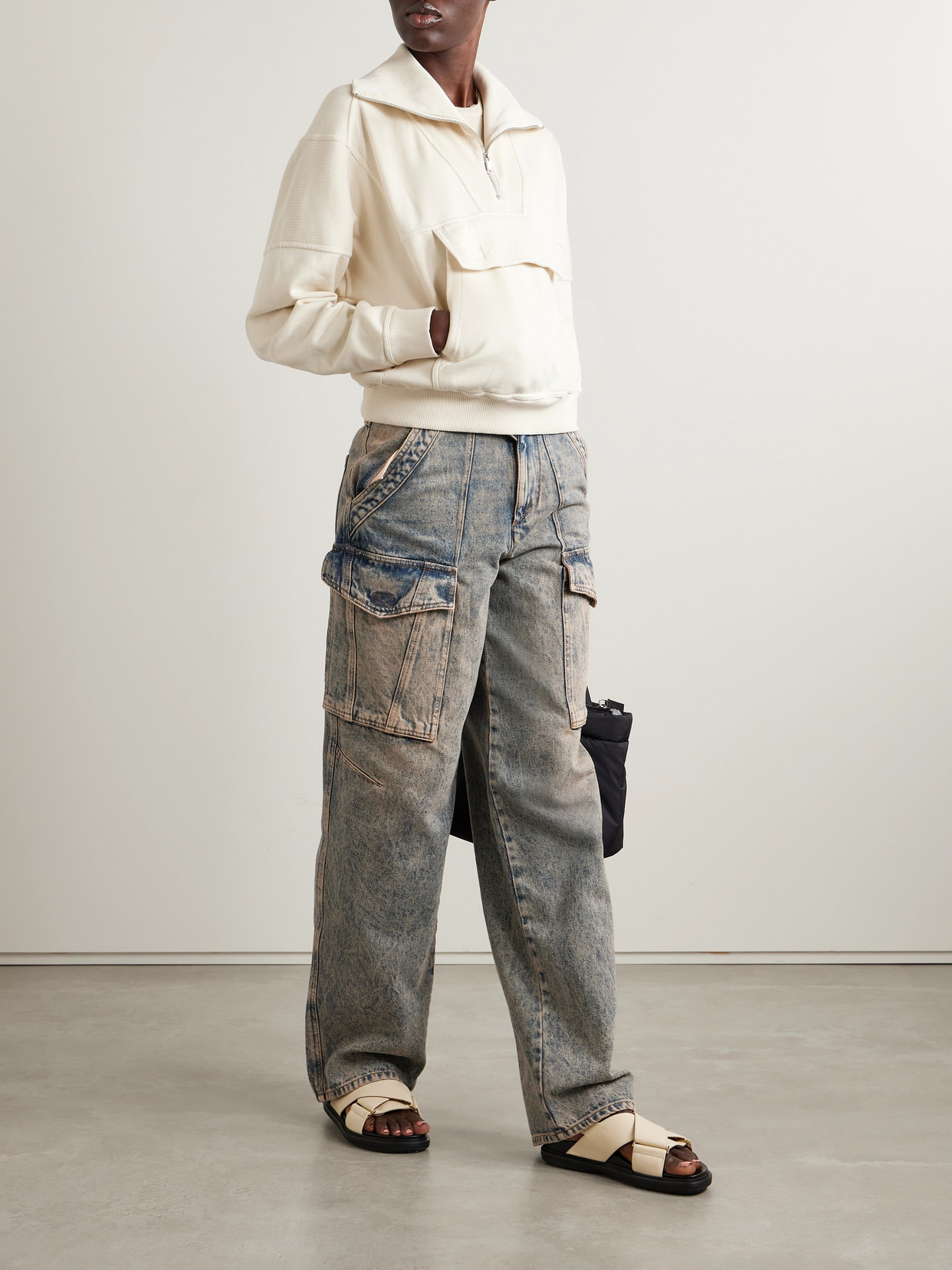 Marant Étoile - Heilani High-Rise Straight-Leg Cargo Jeans