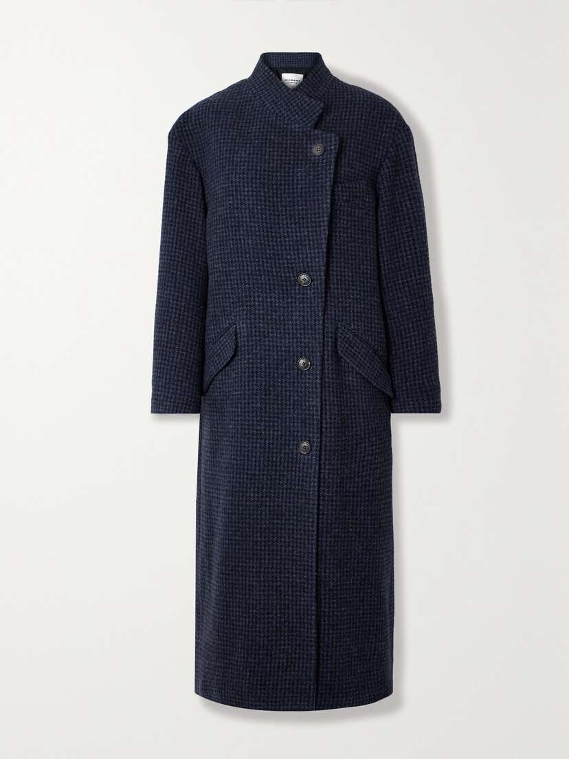 Marant Étoile Sabine Houndstooth Wool Coat