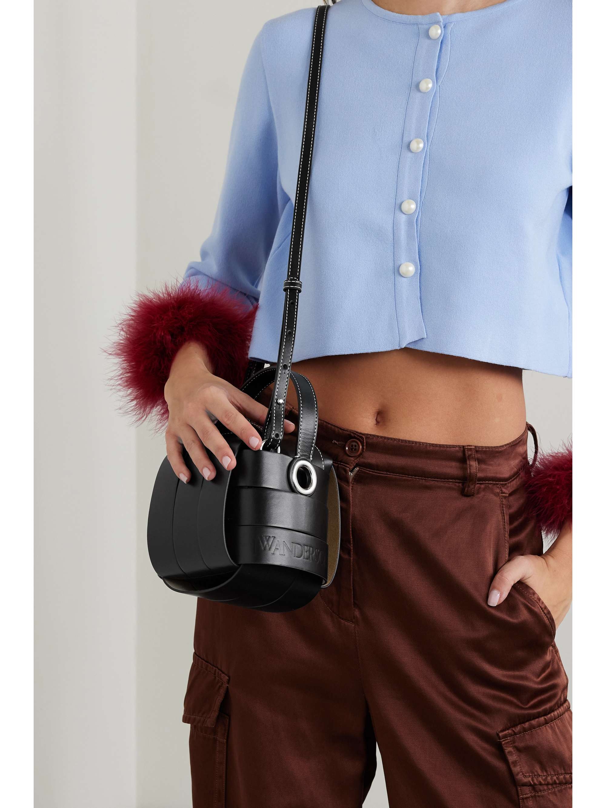 JW ANDERSON Knot leather shoulder bag