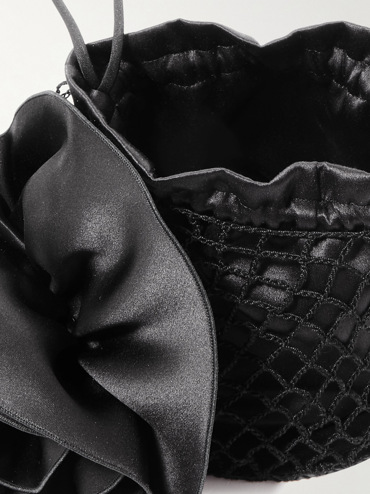 Devana Small Silk And Crocheted Cotton-Blend And Leather Tote