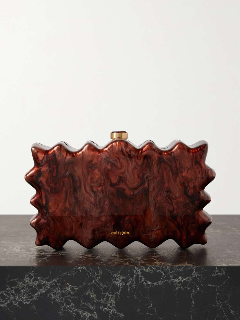 Cult Gaia Paloma Marbled Acrylic Clutch