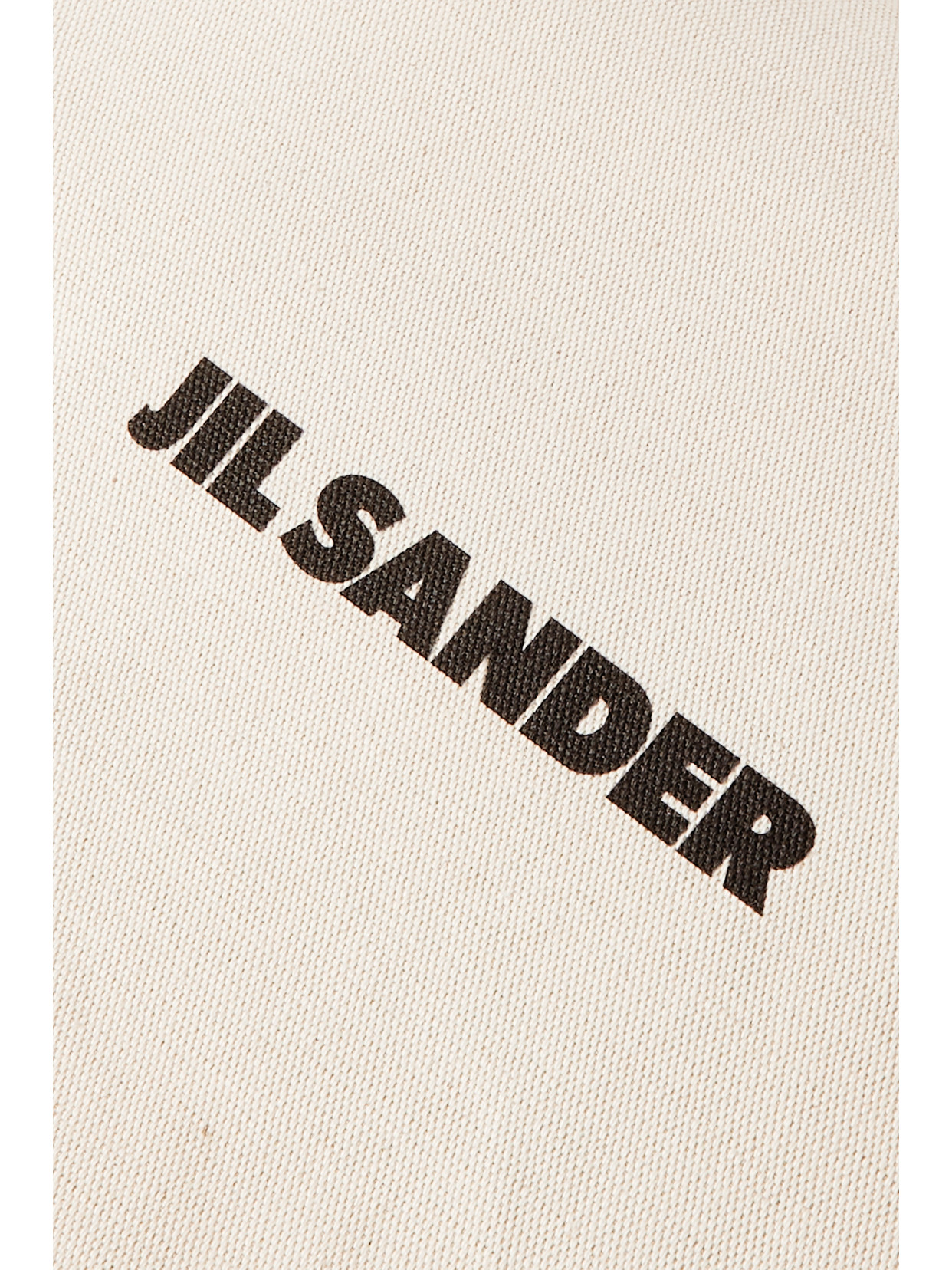 Jil Sander Leather-trimmed Canvas Tote In Neutral