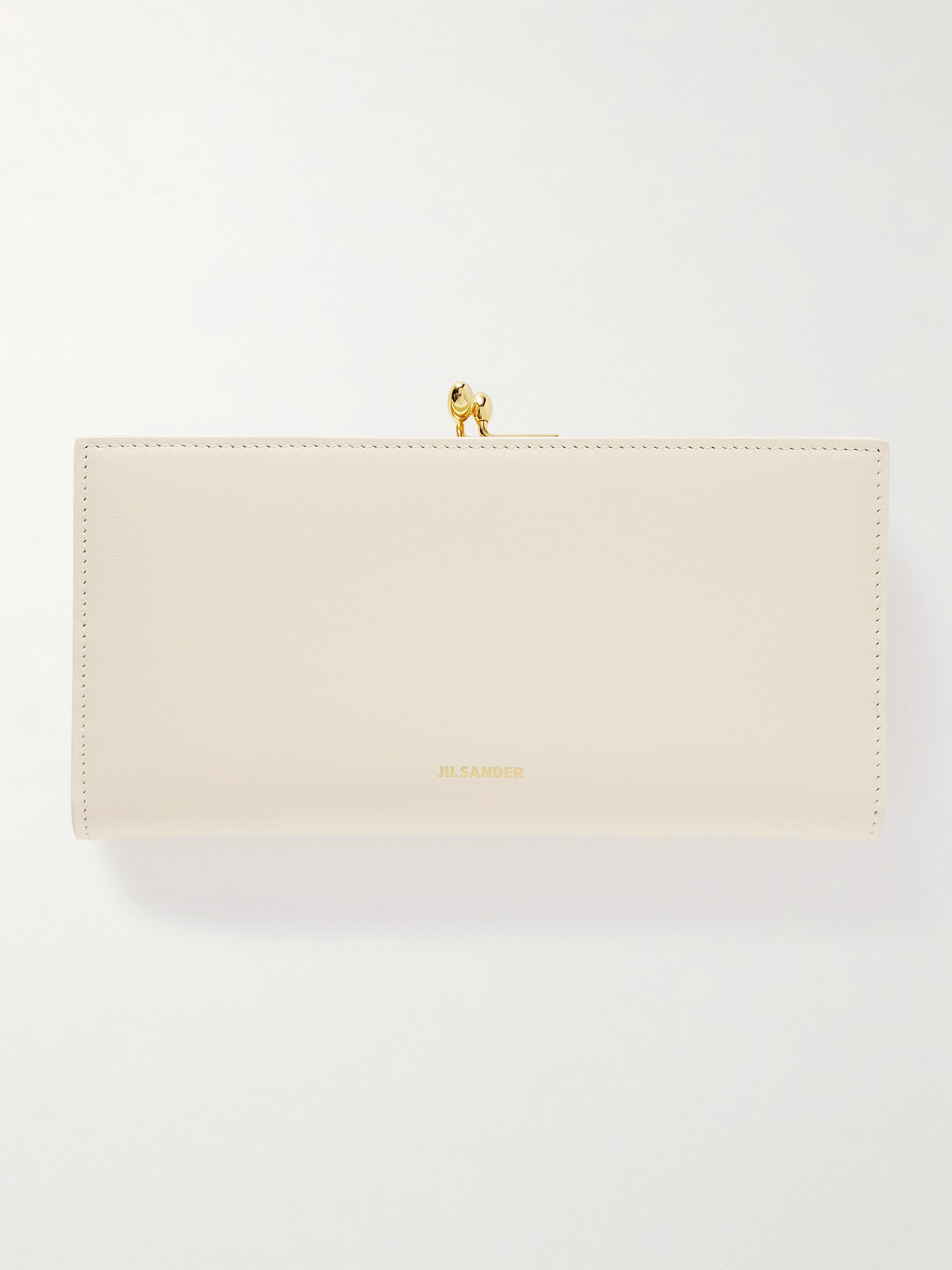 Jil Sander Medium Leather Wallet In Off-white