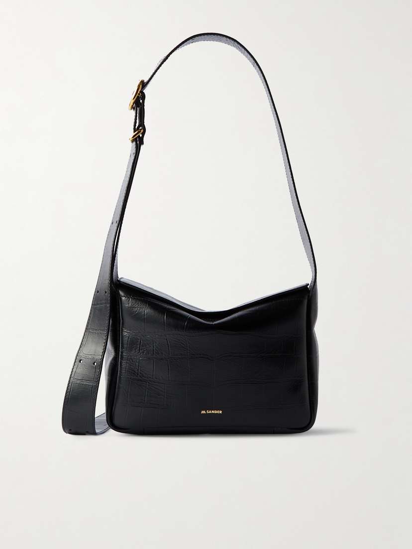 Jil Sander Croc-effect Leather Shoulder Bag