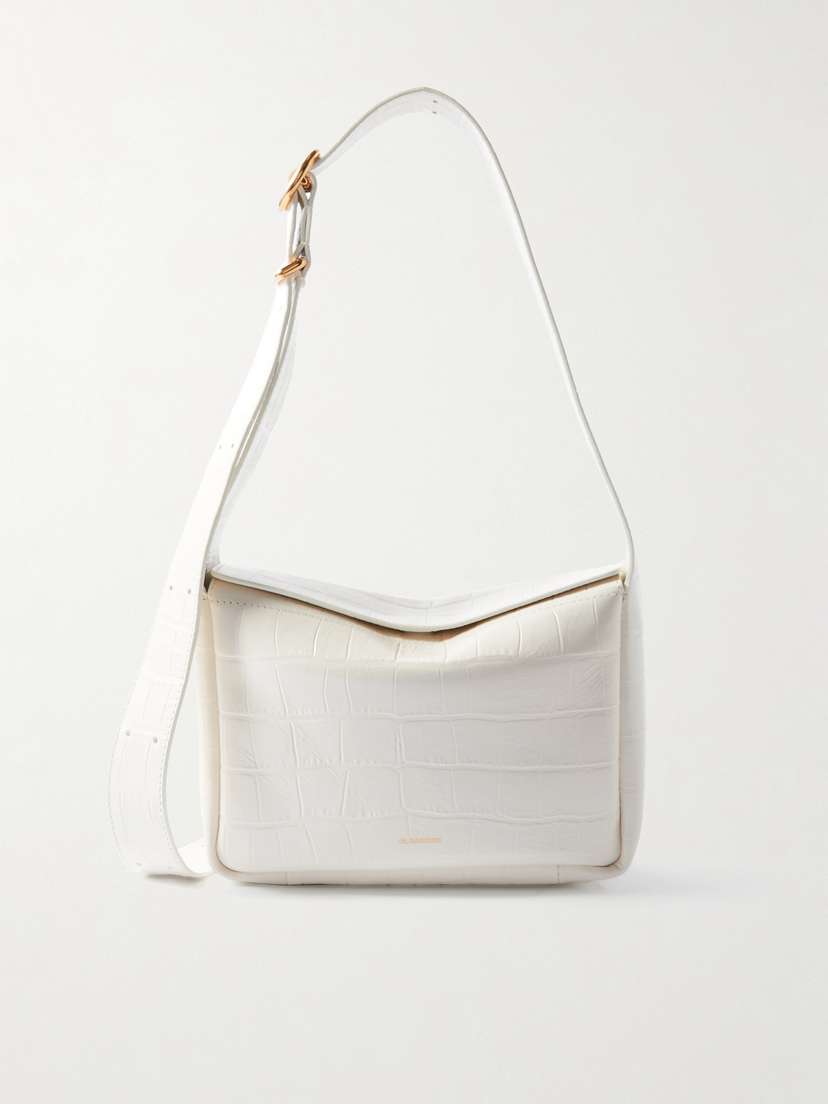 Jil Sander Croc-effect Leather Shoulder Bag