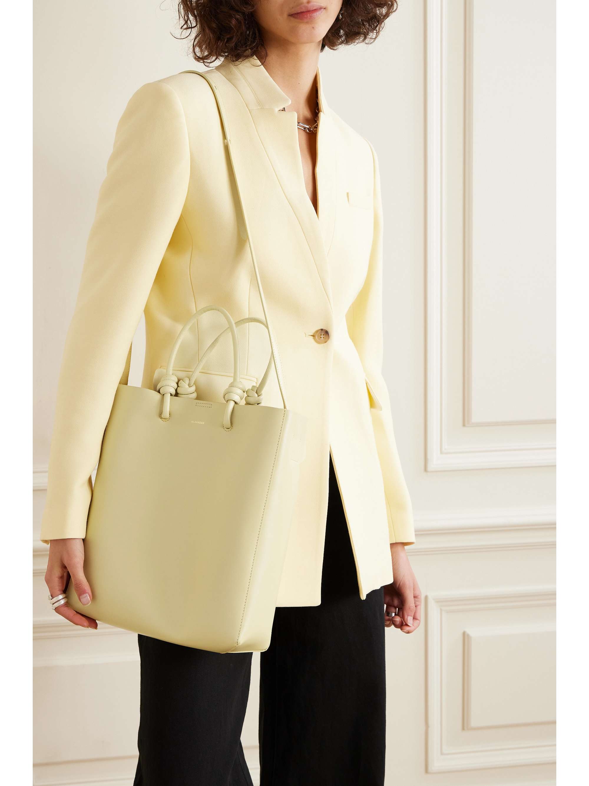 ★日本の職人技★ leather Medium SANDER JIL tote NET-A-PORTER | バッグ