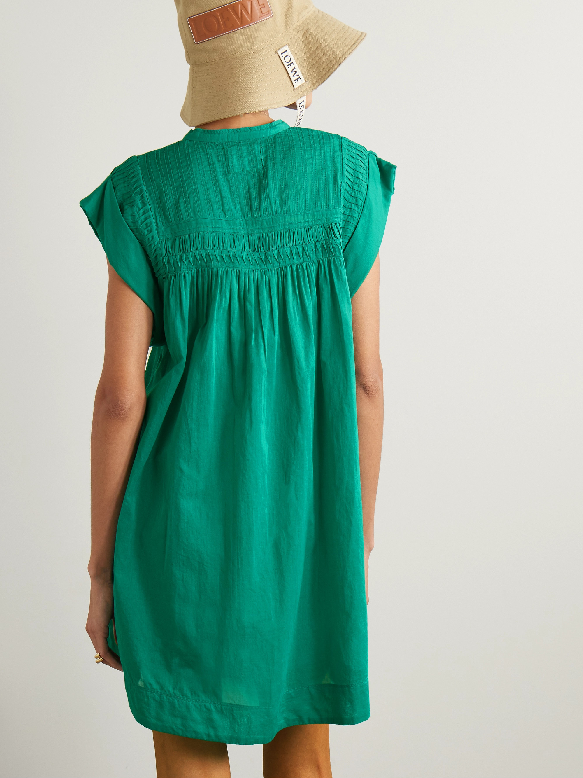 Marant Étoile Leazali pintucked cotton-voile mini dress thumbnail