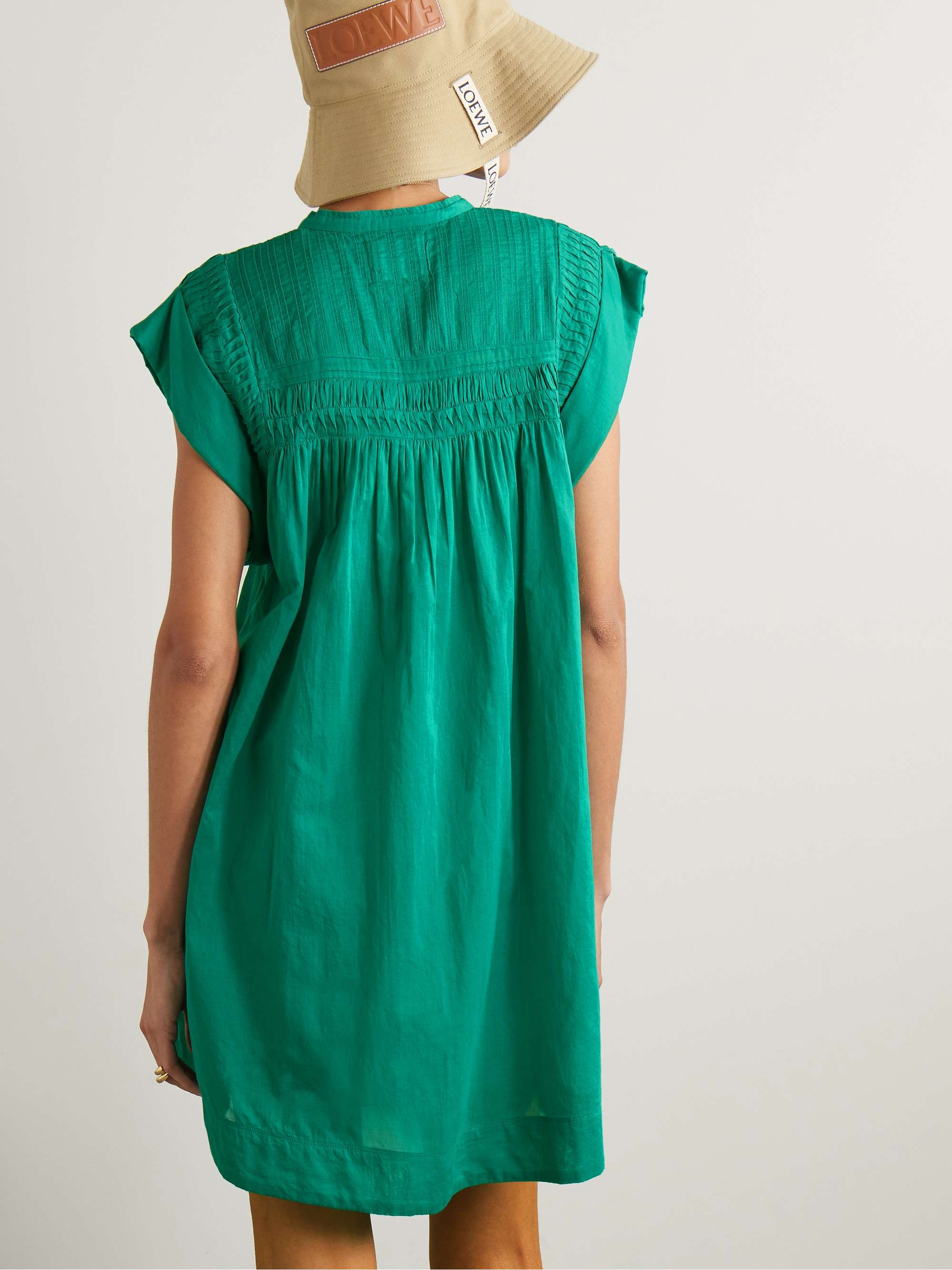 MARANT ÉTOILE Leazali pintucked cotton-voile mini dress