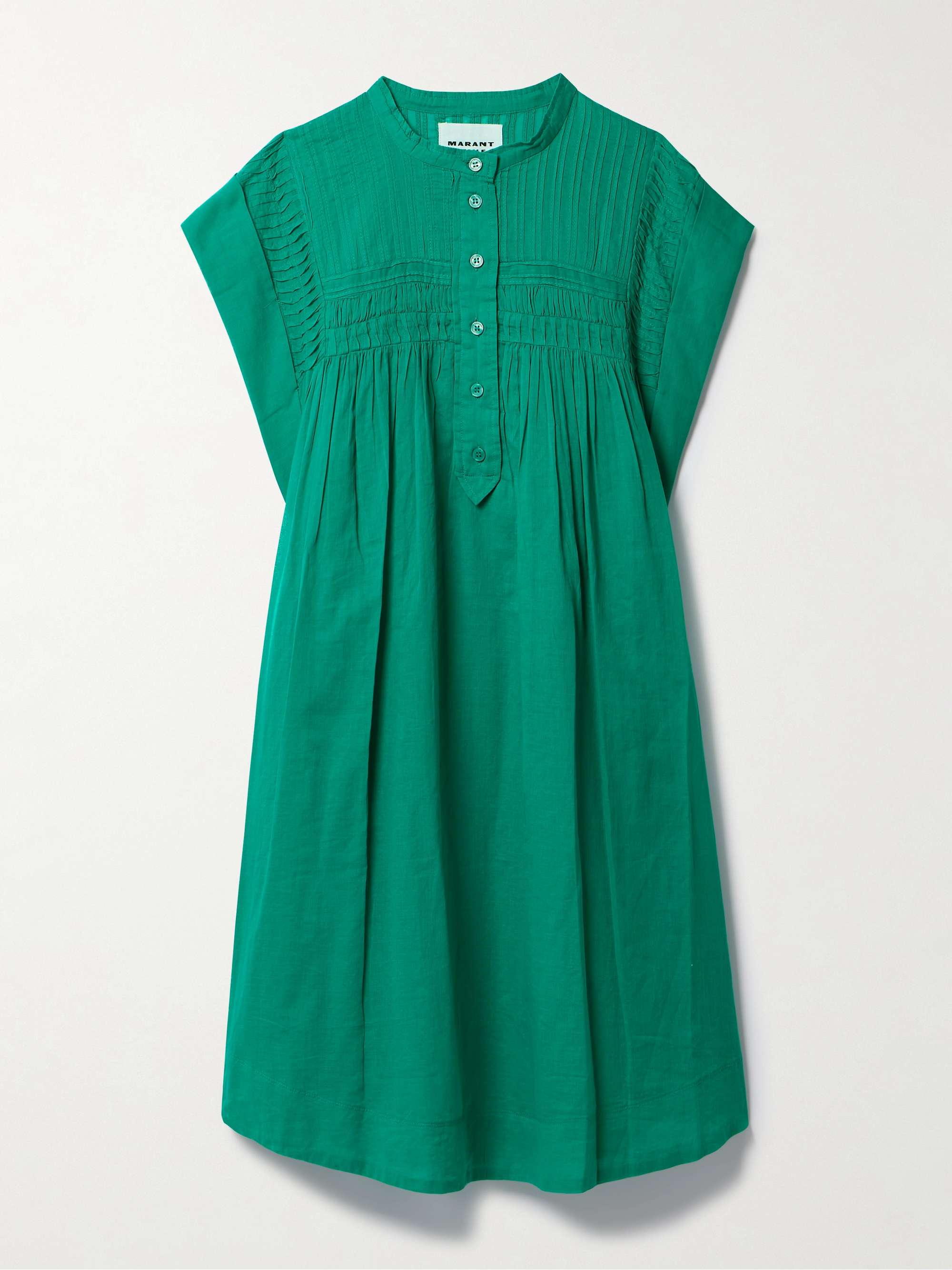 MARANT ÉTOILE Leazali pintucked cotton-voile mini dress