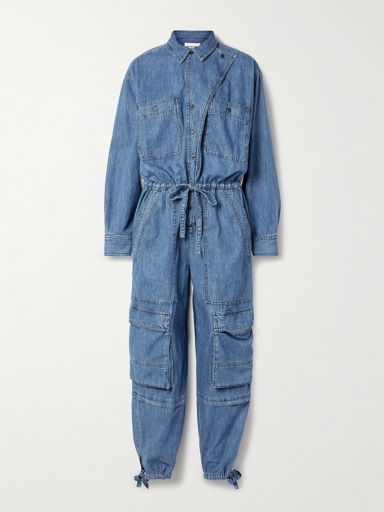 Marant Etoile Idany Denim Jumpsuit In Blue