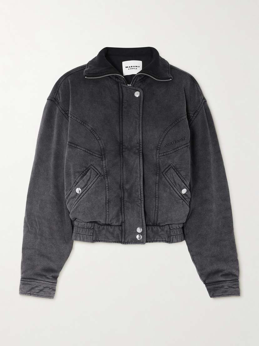 Marant Étoile Parveti Paneled Padded Cotton Bomber Jacket
