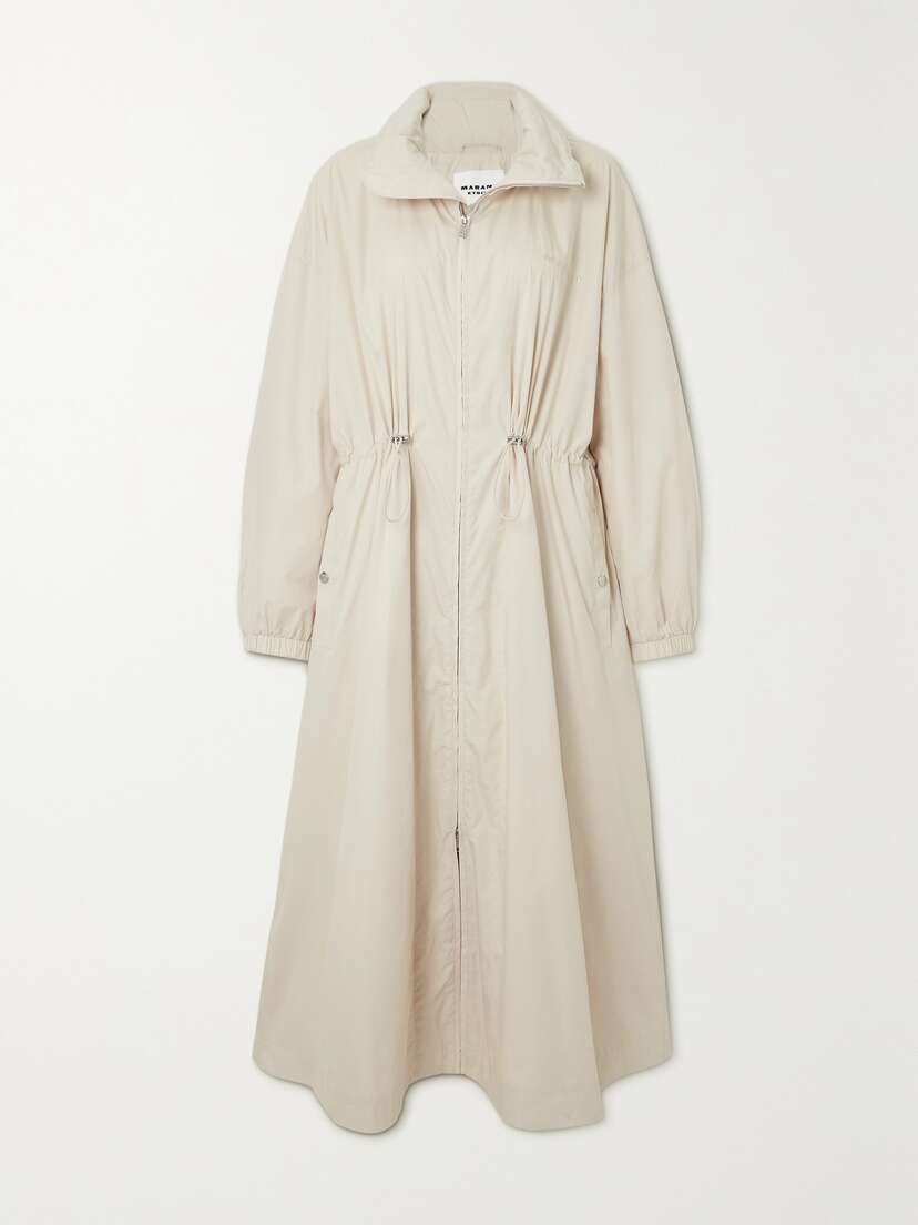 Marant Étoile Bertheley Embroidered Cotton-blend Shell Coat