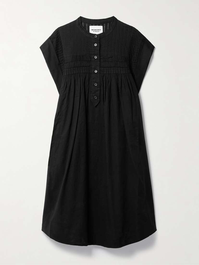 Marant Étoile Leazali Pintucked Cotton-voile Mini Dress
