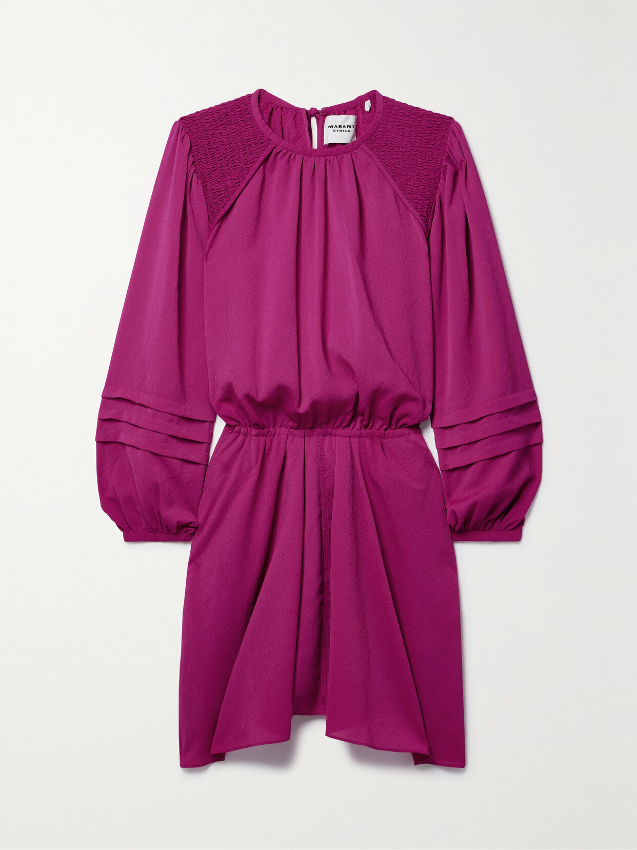 Marant Etoile Ladjo Crepe De Chine Mini Dress In Purple