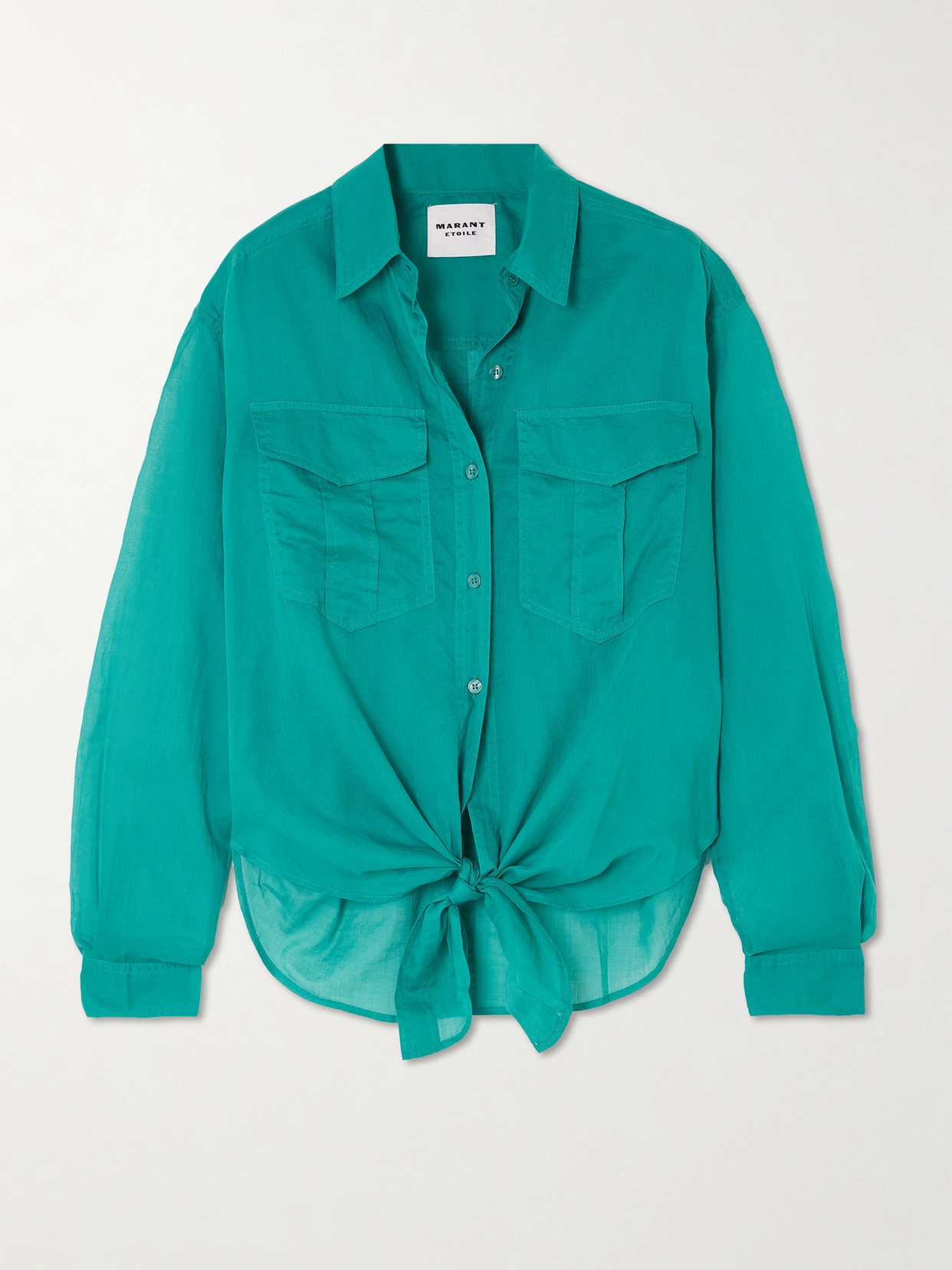 Marant Étoile Nath Cotton-voile Shirt - Green