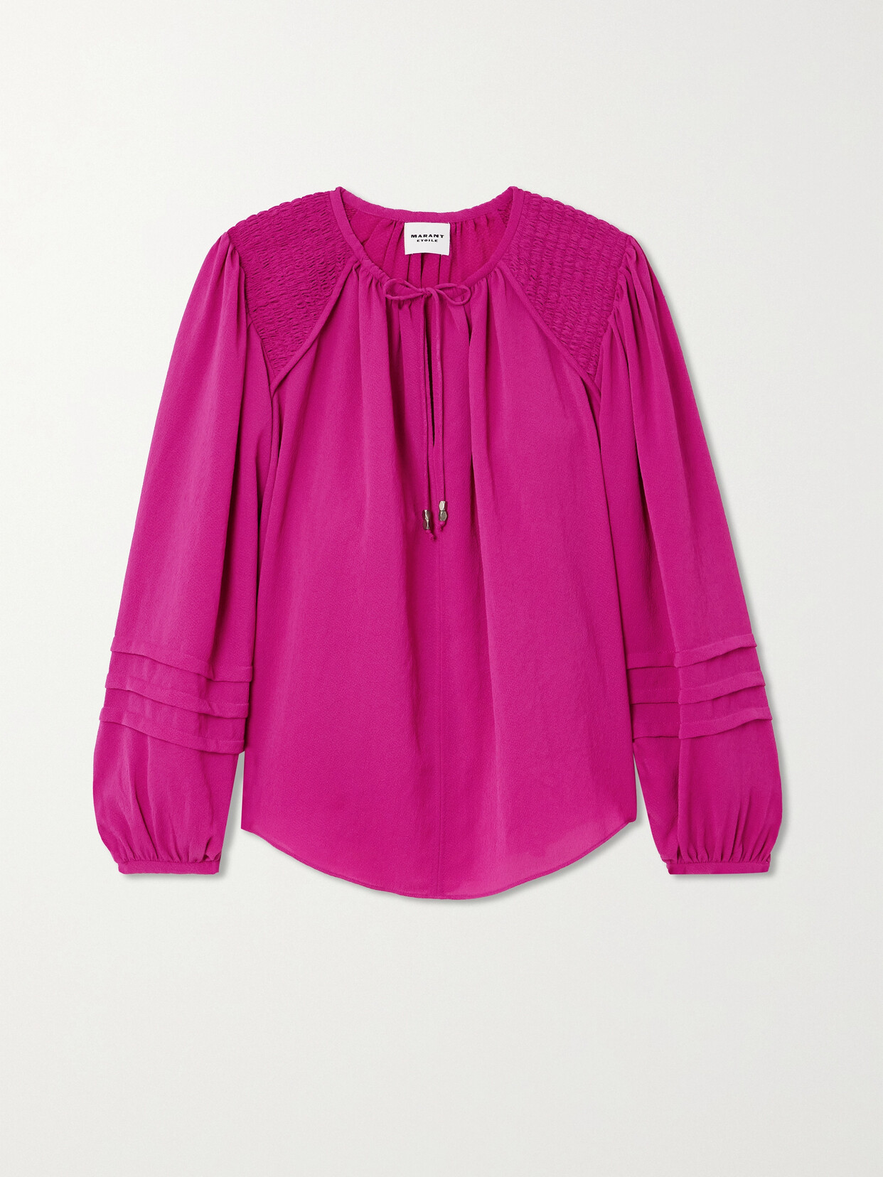Shop Isabel Marant Étoile Lamaya Crepe Blouse In Pink