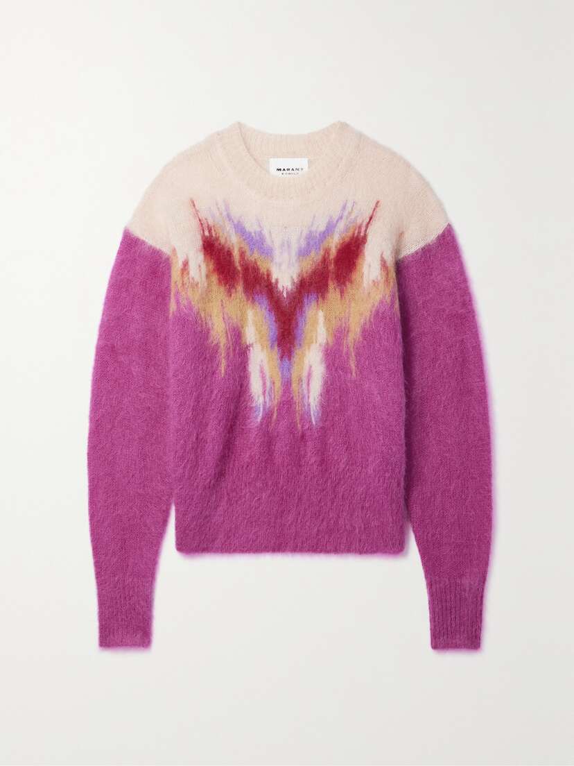 Marant Étoile Elena Brushed Jacquard-knit Sweater