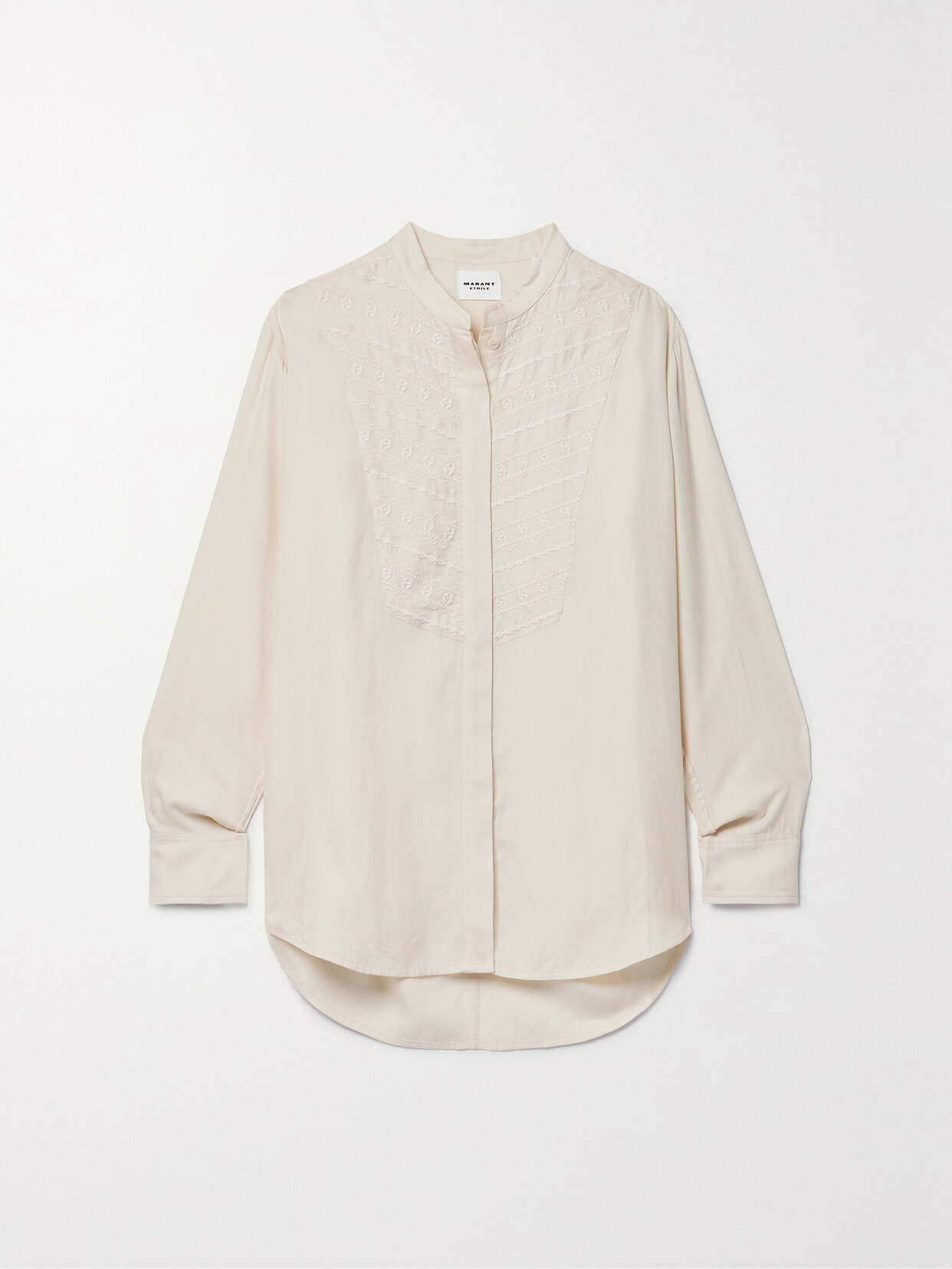 Marant Étoile Britten Embroidered Lyocell Shirt - Ecru