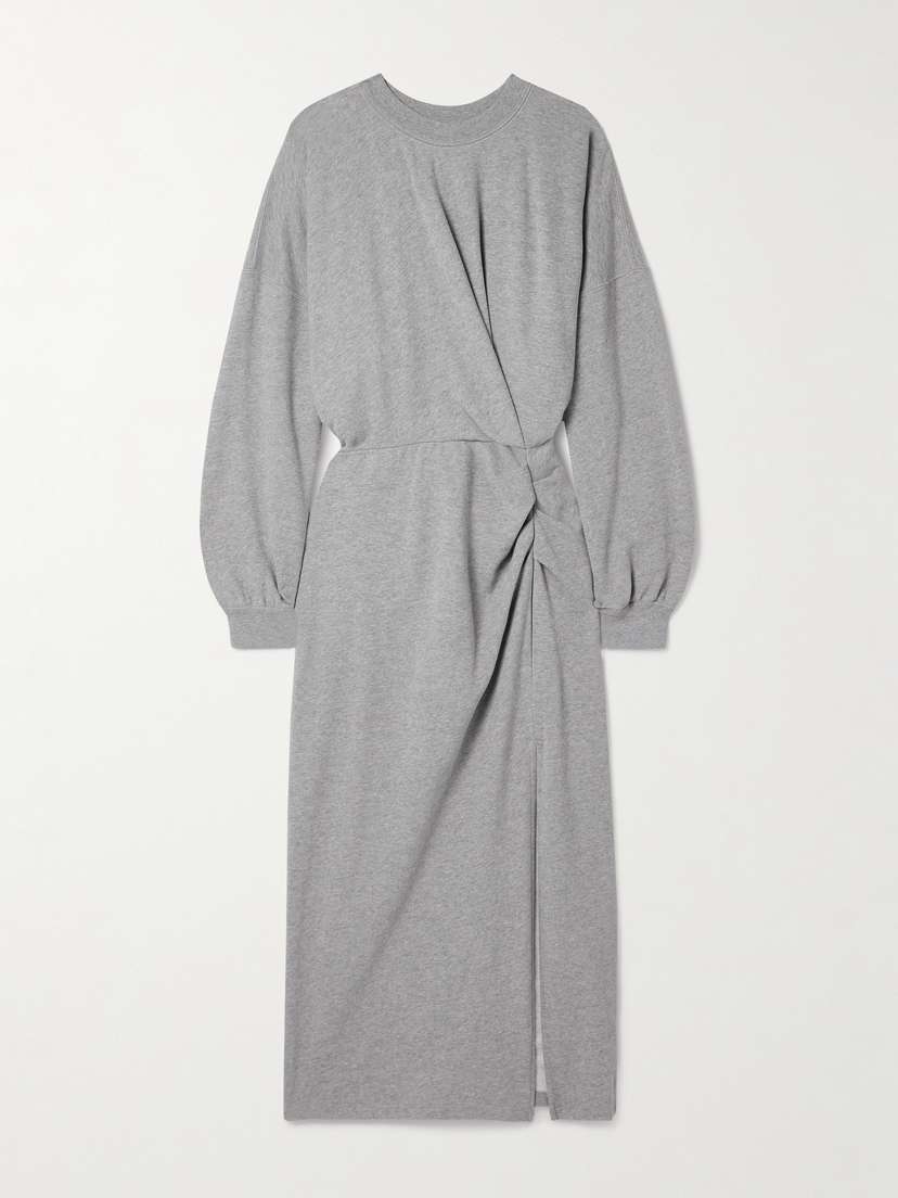 Marant Étoile Salomon Ruched Cotton-jersey Midi Dress