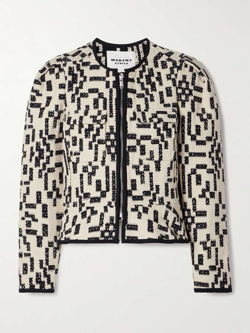 Marant Étoile Deliona Cropped Jacquard Jacket