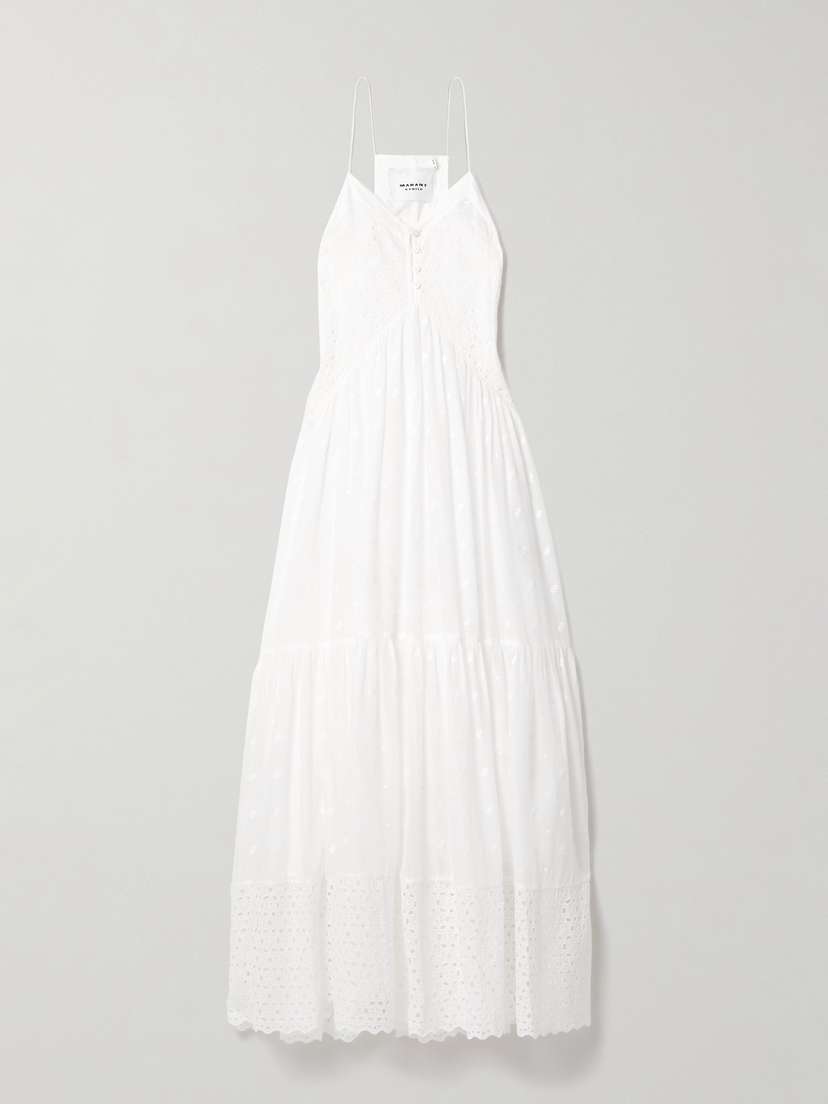 Marant Étoile Sabba Broderie Anglaise Cotton-voile Maxi Dress - FR 44