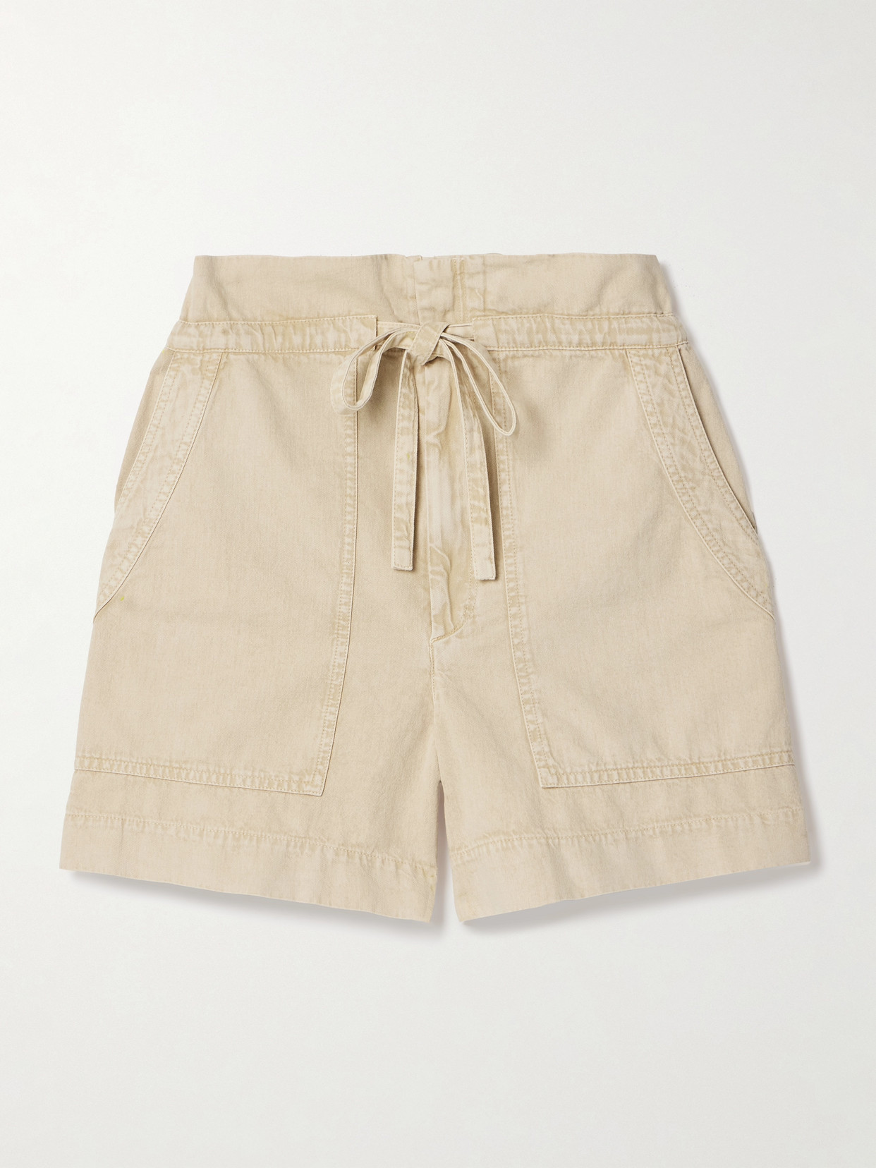 Marant Etoile Ipolyte Denim Shorts In Neutrals