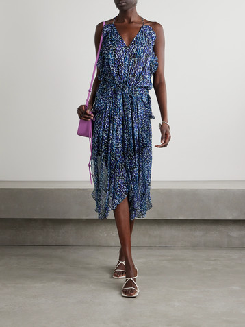 Marant Étoile Fadelo printed crepon midi dress