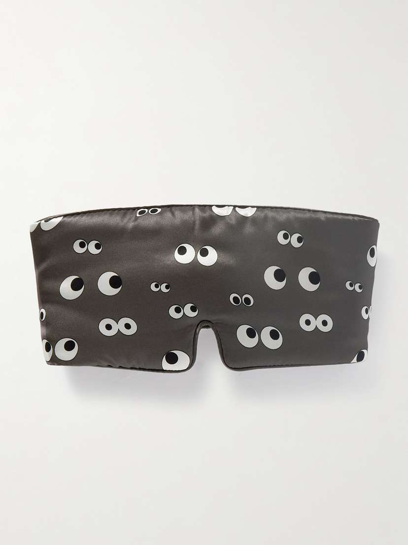 Anya Hindmarch All Over Eyes Printed Silk Eye Mask