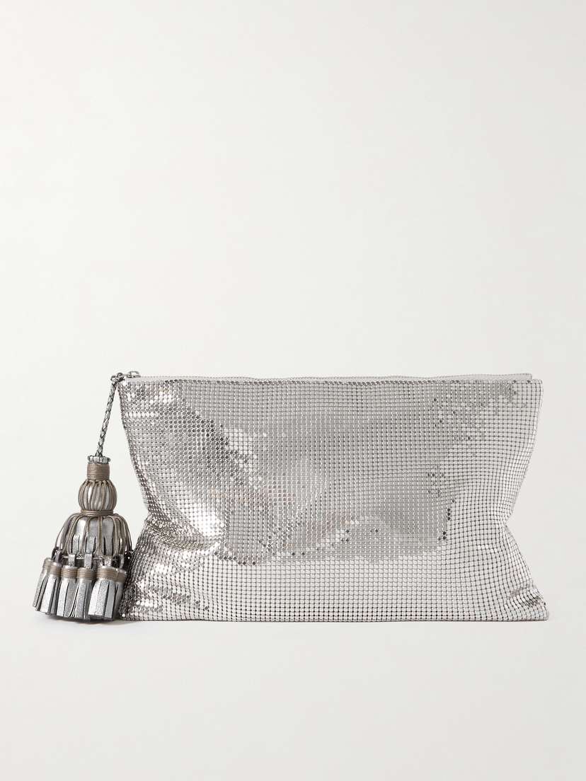 Anya Hindmarch Georgiana Tasseled Chainmail Clutch