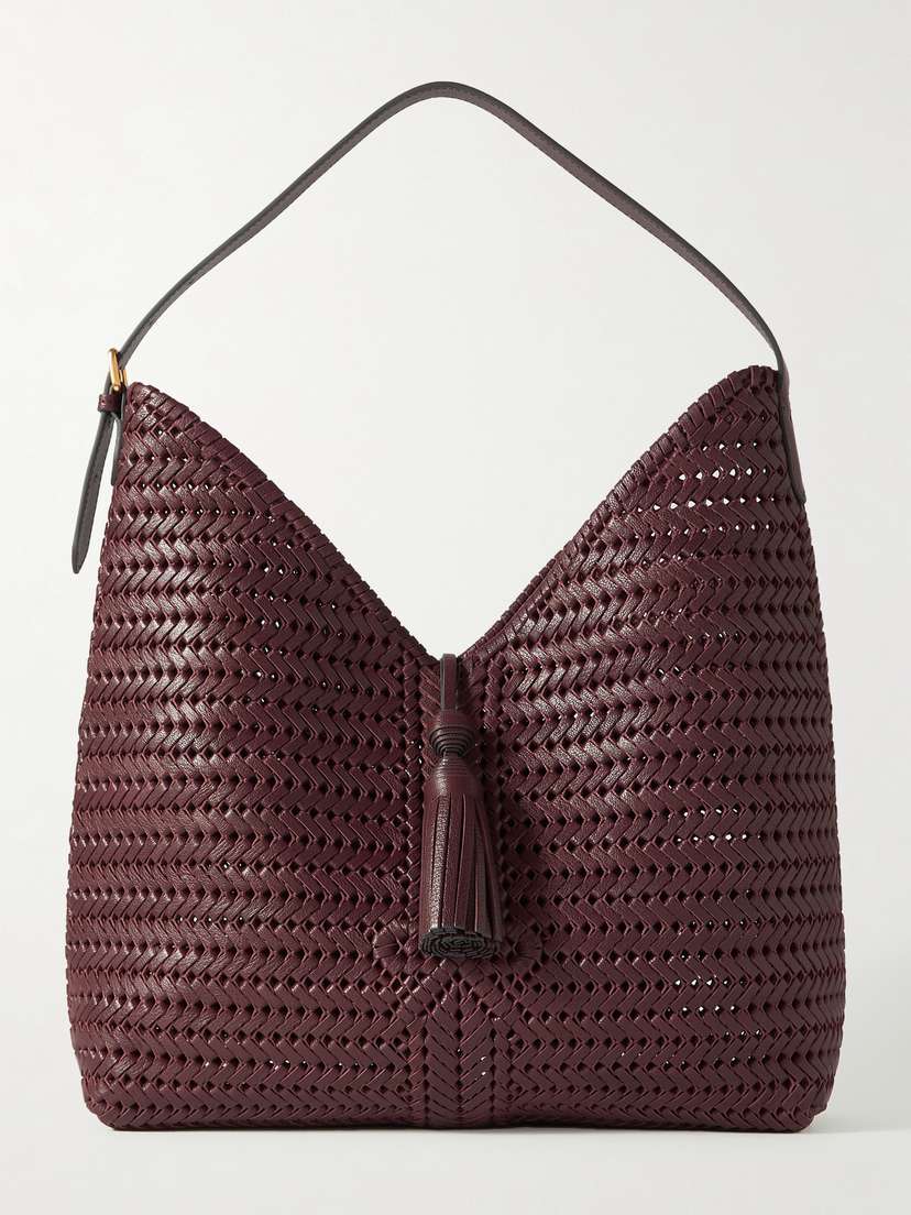 Anya Hindmarch The Neeson Tasseled Woven Leather Tote