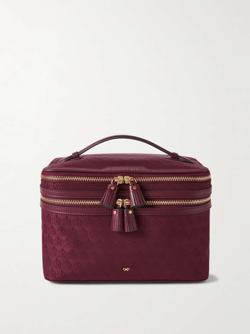Anya Hindmarch Vanity Kit Small Leather-trimmed Econyl® Cosmetics Case