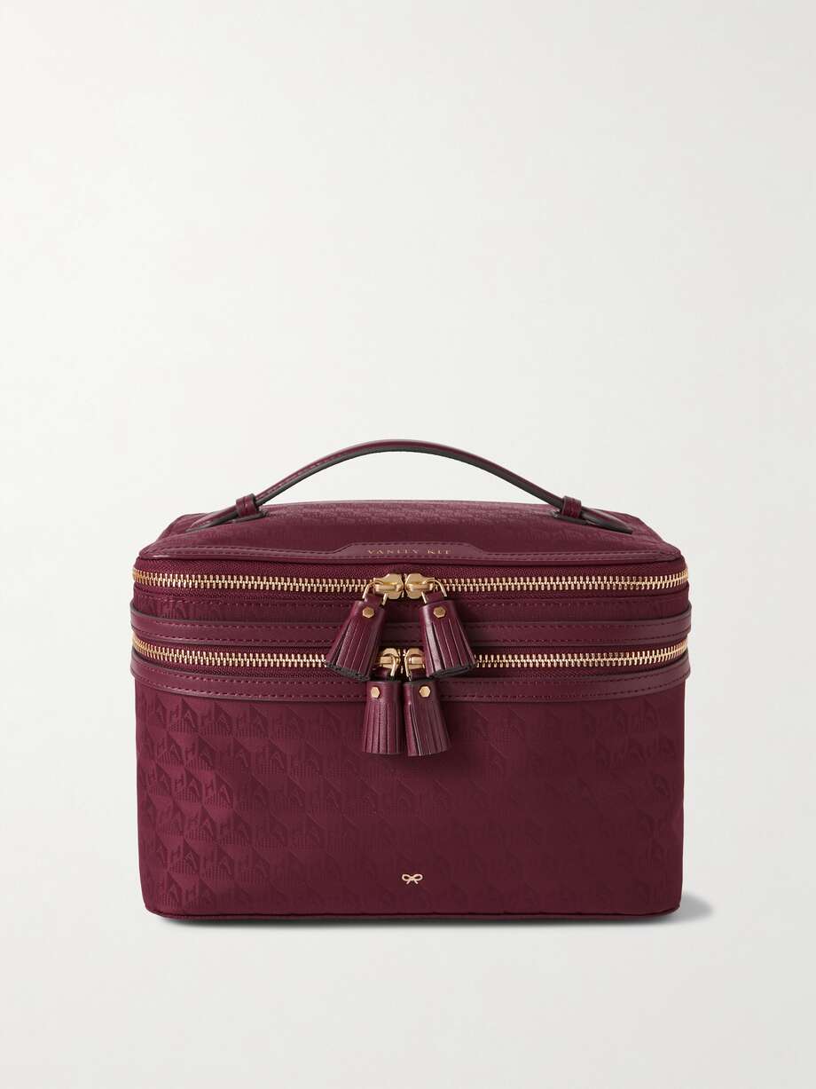 ANYA HINDMARCH Vanity Kit 皮革边饰 ECONYL 再生尼龙小号化妆包 | NET-A-PORTER