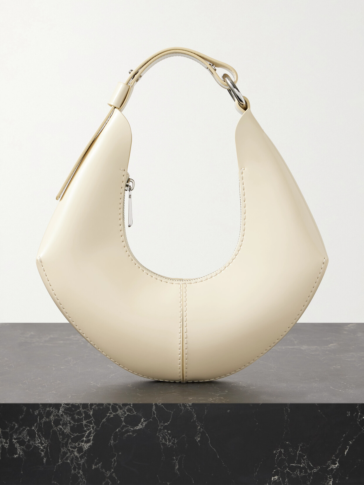 Proenza Schouler White Label Chrystie Small Glossed-leather Shoulder Bag