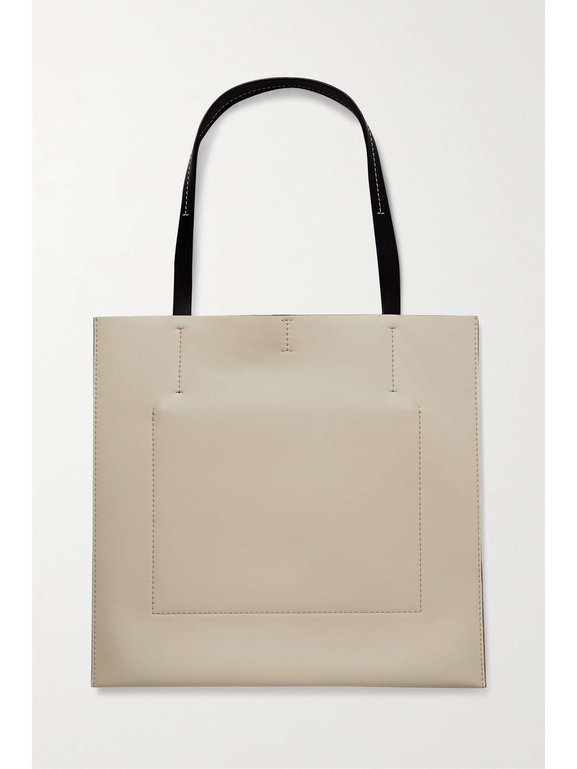 PROENZA SCHOULER WHITE LABEL Twin leather-trimmed striped canvas tote