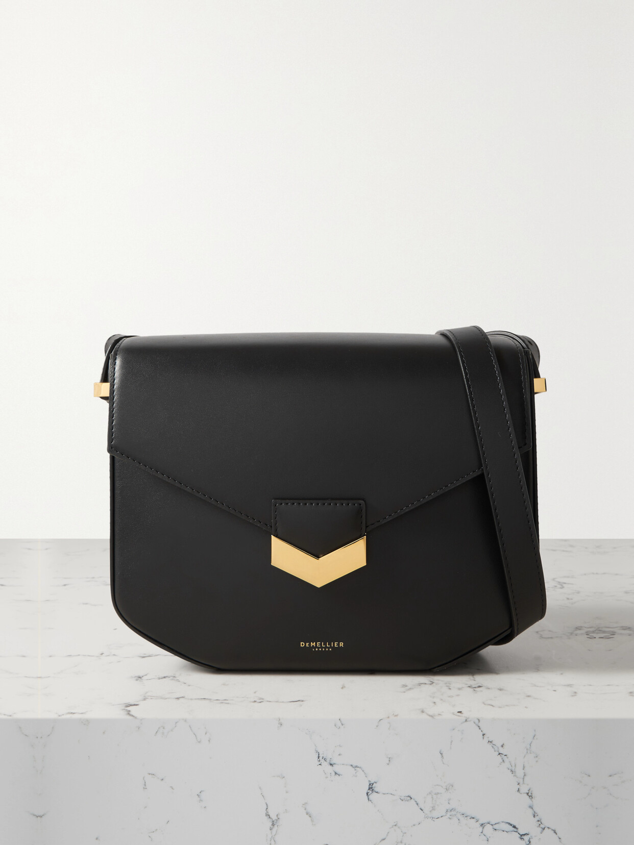 DeMellier - + Net Sustain London Leather Shoulder Bag - Black