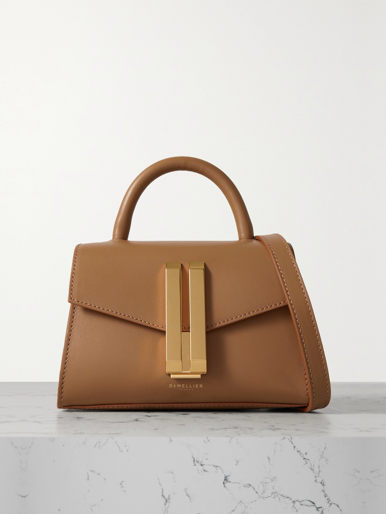 Demellier + Net Sustain Montreal Nano Leather Tote In Brown