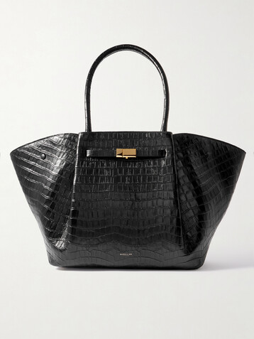 DeMellier + NET SUSTAIN New York croc-effect leather tote