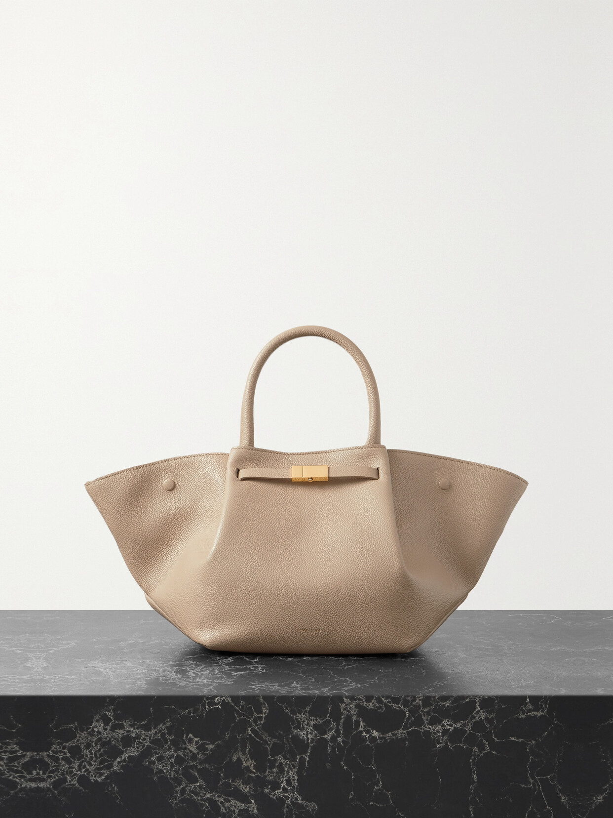 DeMellier + Net Sustain New York Midi Textured-leather Tote