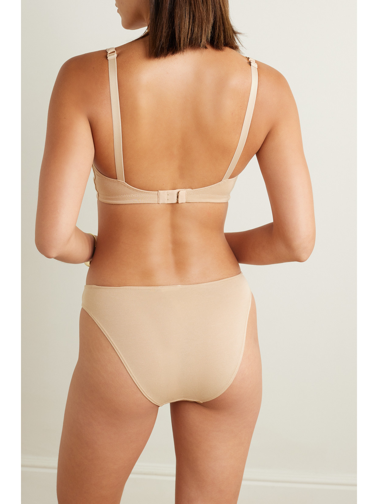 Shop Skin + Net Sustain Galen Stretch Organic Pima Cotton-jersey Briefs In Neutrals