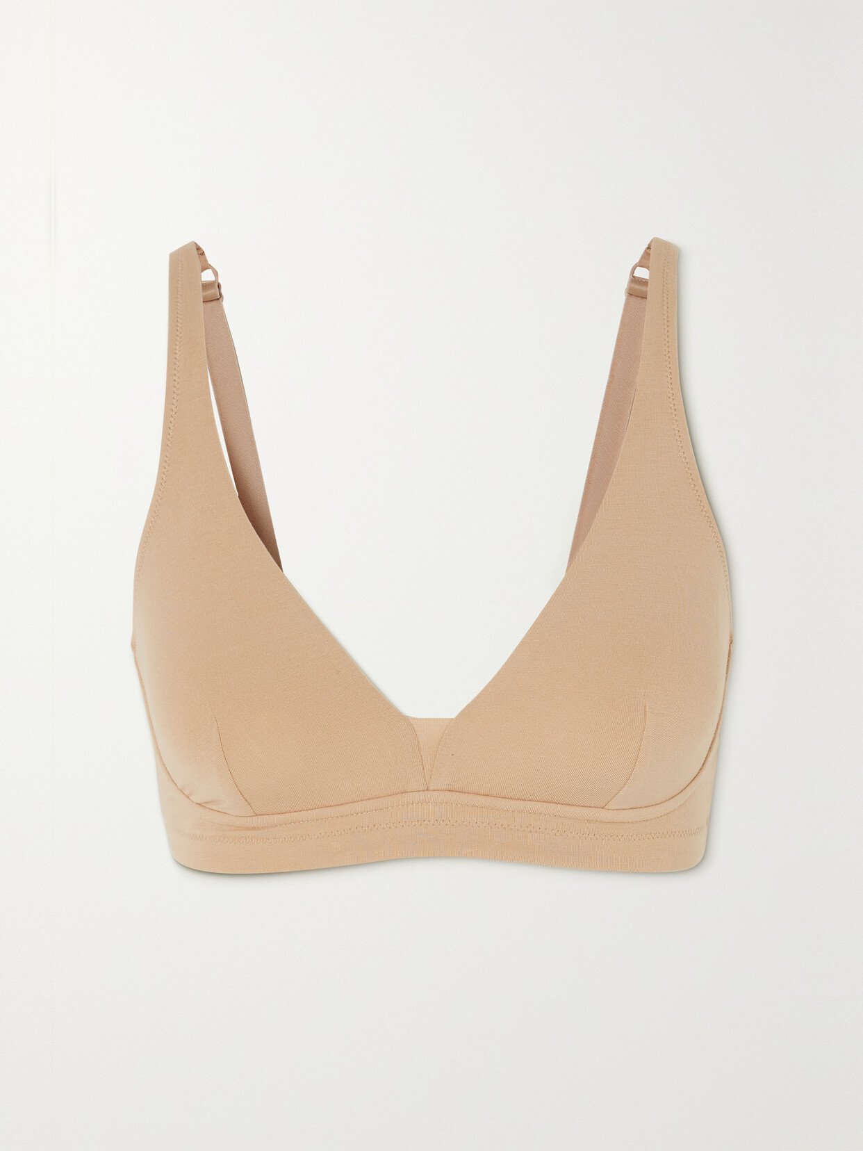 Skin - Gracelynne Stretch Organic Pima Cotton-jersey Soft-cup Bra - Neutrals