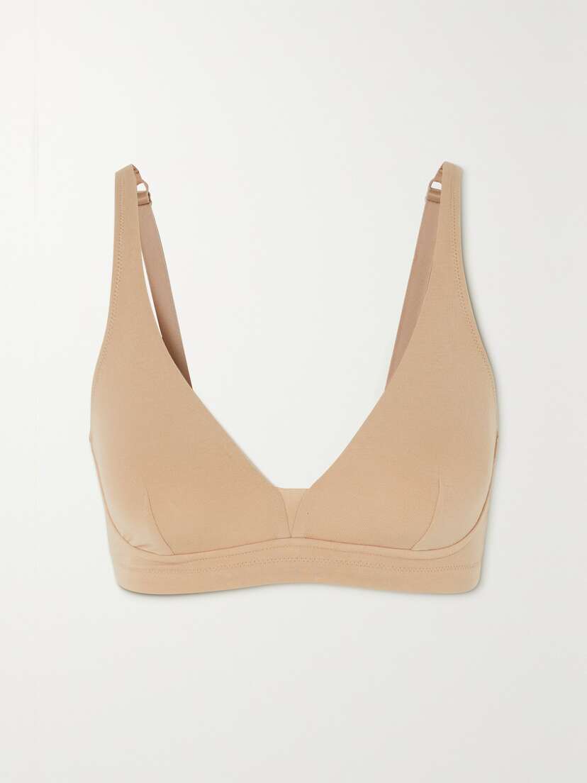 Skin + Net Sustain Gracelynne Stretch Organic Pima Cotton-jersey Soft-cup Bra