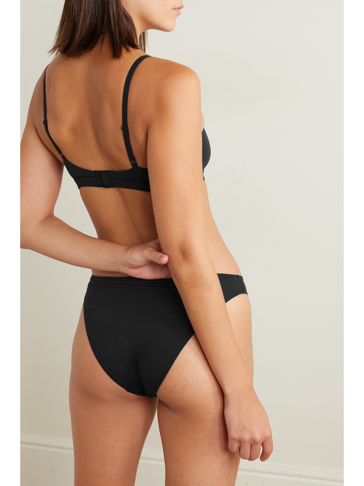 Shop Skin + Net Sustain Galen Stretch Organic Pima Cotton-jersey Briefs In Black