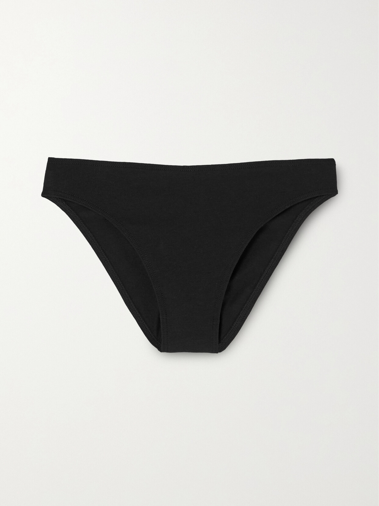 Shop Skin + Net Sustain Galen Stretch Organic Pima Cotton-jersey Briefs In Black