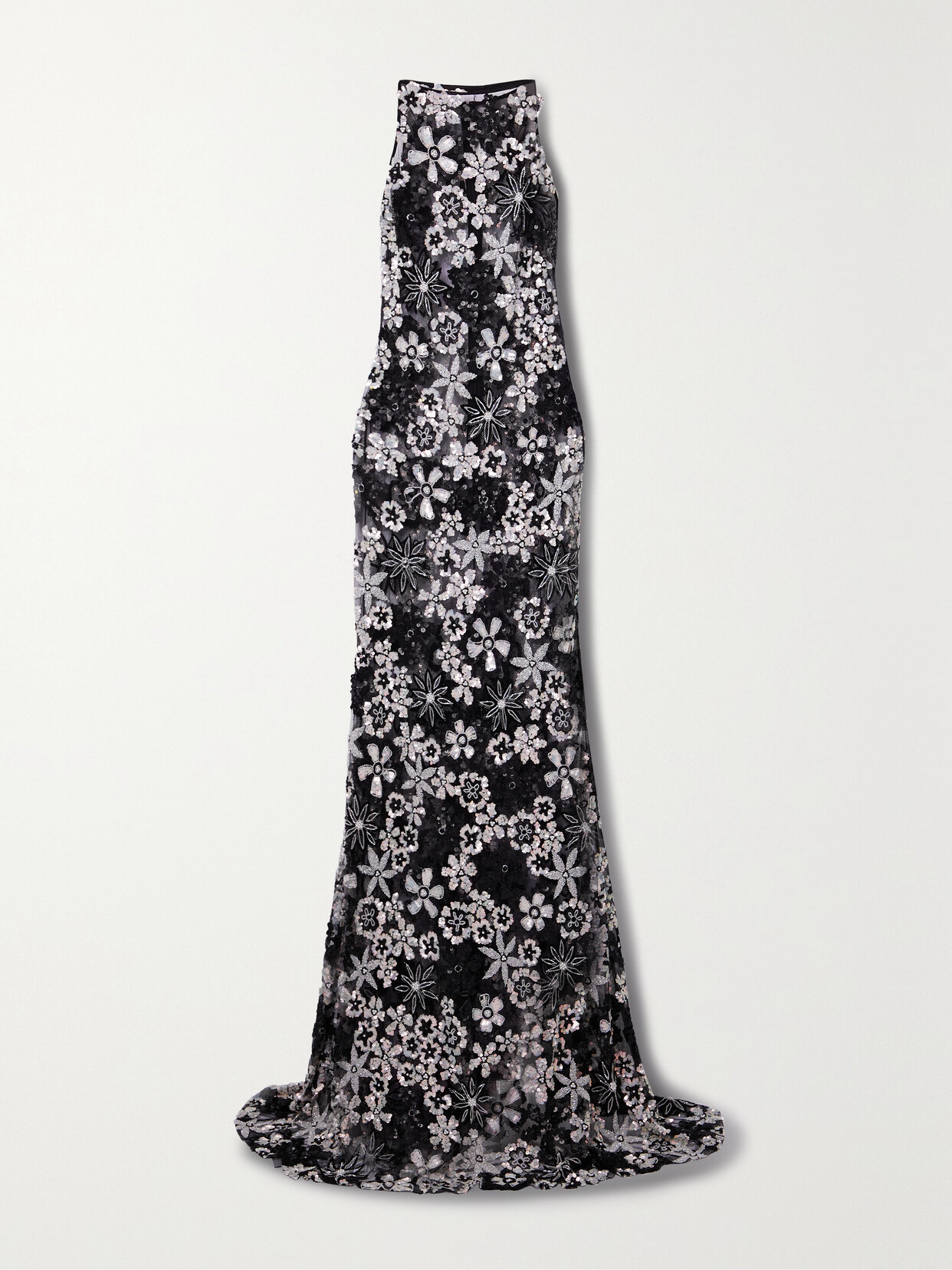 Naeem Khan - Embellished Tulle Gown - Black