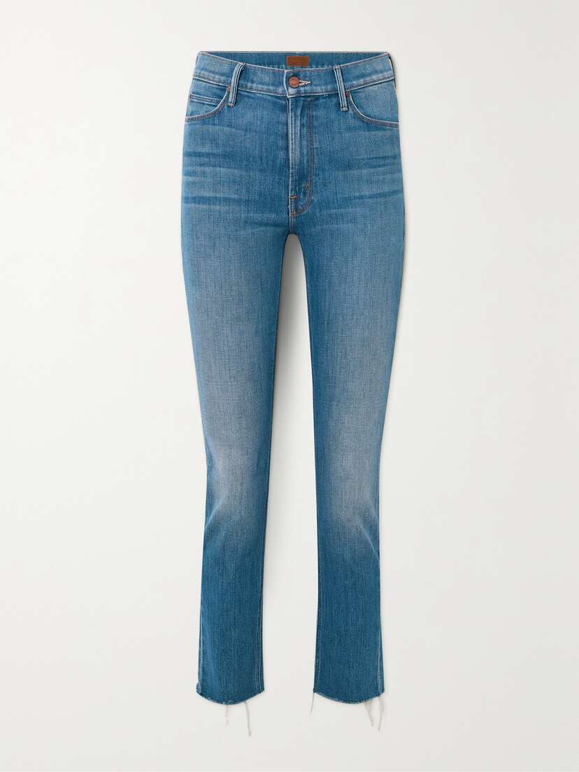 Mother + Net Sustain The Dazzler Ankle Mid-rise Slim-leg Jeans