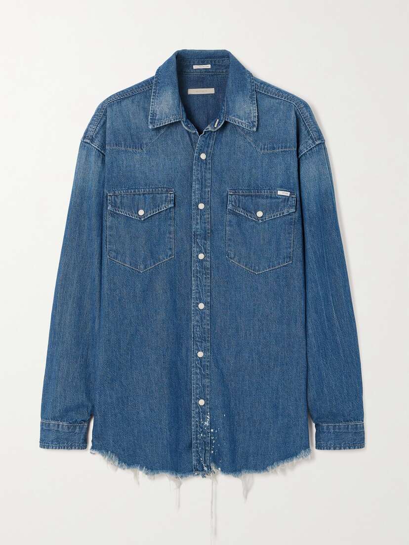 Mother The Western Frayed Denim Shirt