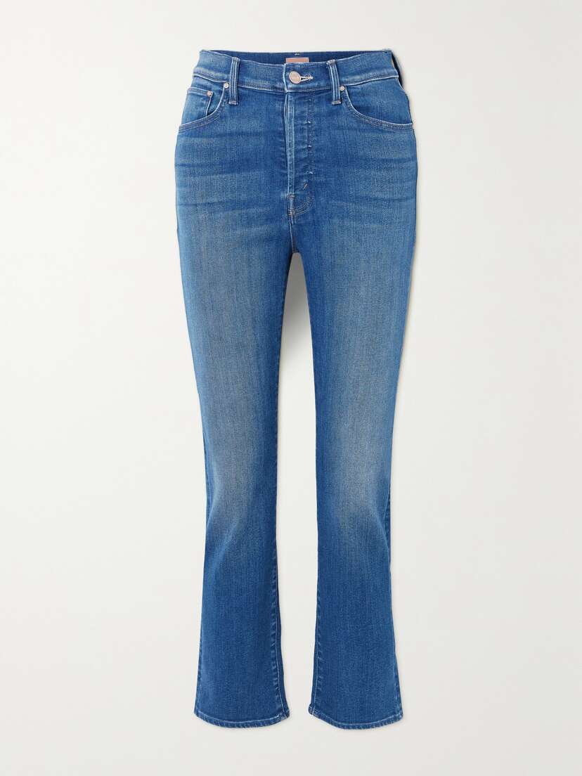 Mother + Net Sustain Hiker Hover Cropped High-rise Straight-leg Jeans