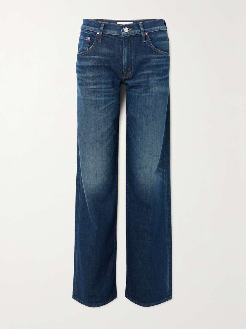 Mother + Net Sustain The Down Low Spinner Heel Mid-rise Wide-leg Jeans